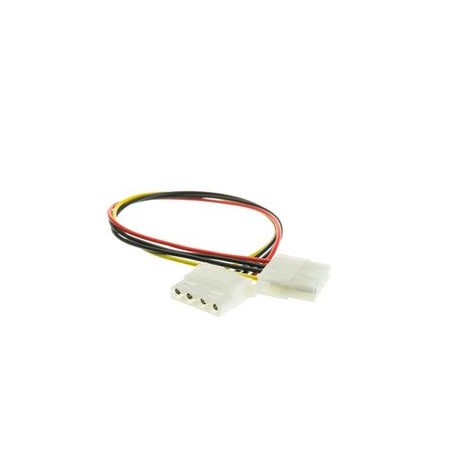 Cable Wholesale 4 Pin Molex Cable, 5.25 inch Female to 5.25 inch Female, 12 inch 11W3-04412